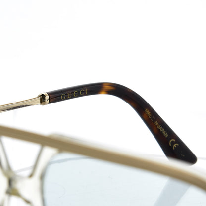 Gucci Squared Aviator GG Sunglasses GG0200S Gold 5 of 8