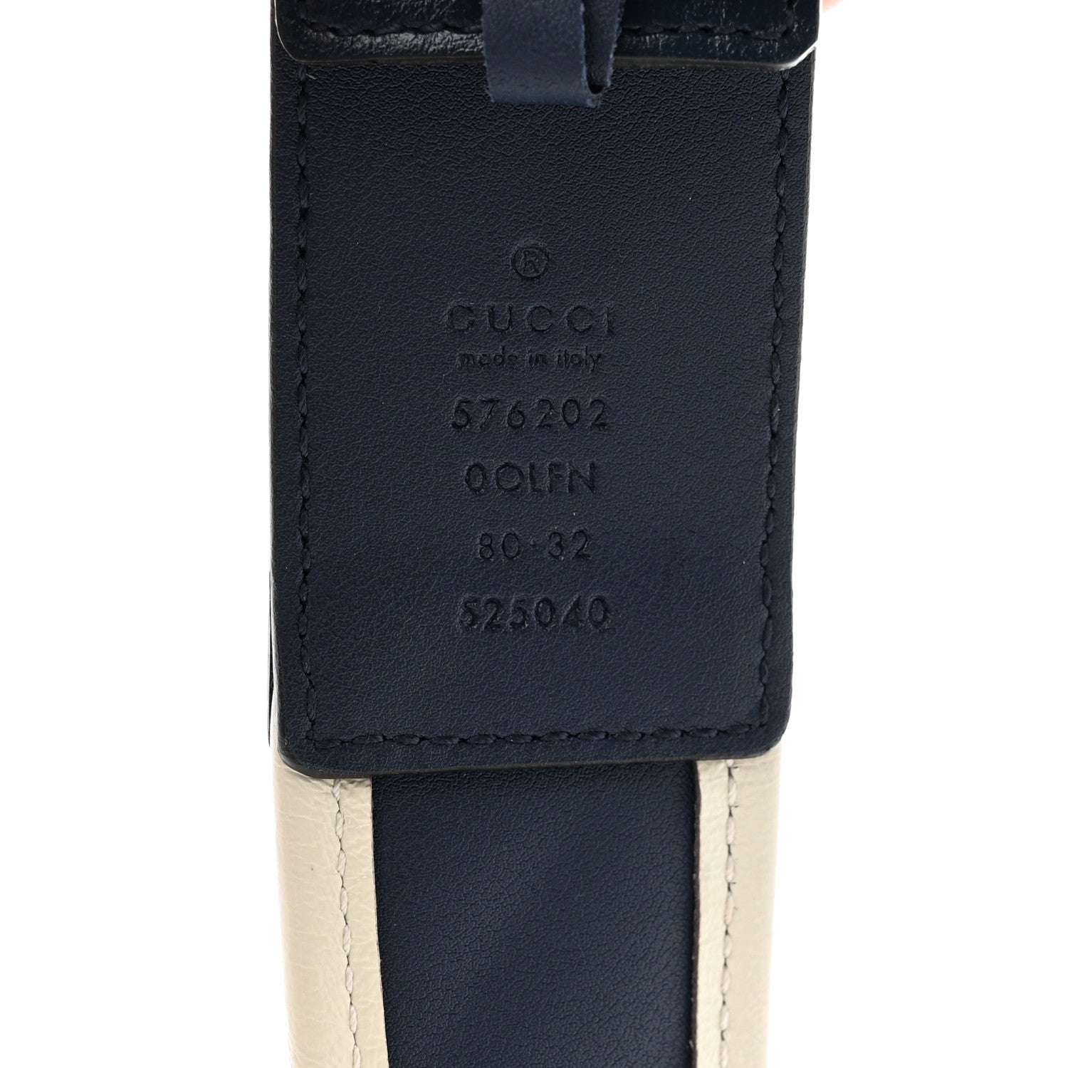 Gucci Azalea Calfskin Matelasse Diagonal Nickel Torchon Double G 40mm Belt 80 32 Blue Agata Mystic White 3 of 5