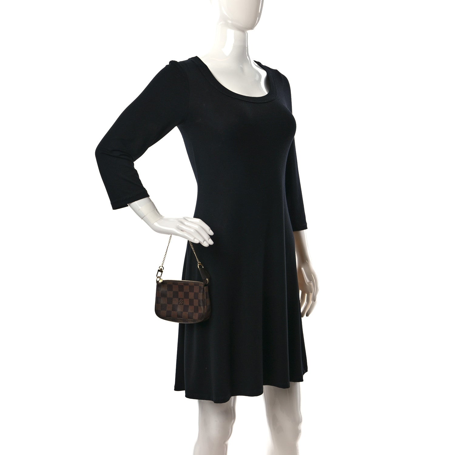 Louis Vuitton Damier Ebene Mini Pochette Accessories 2 of 9