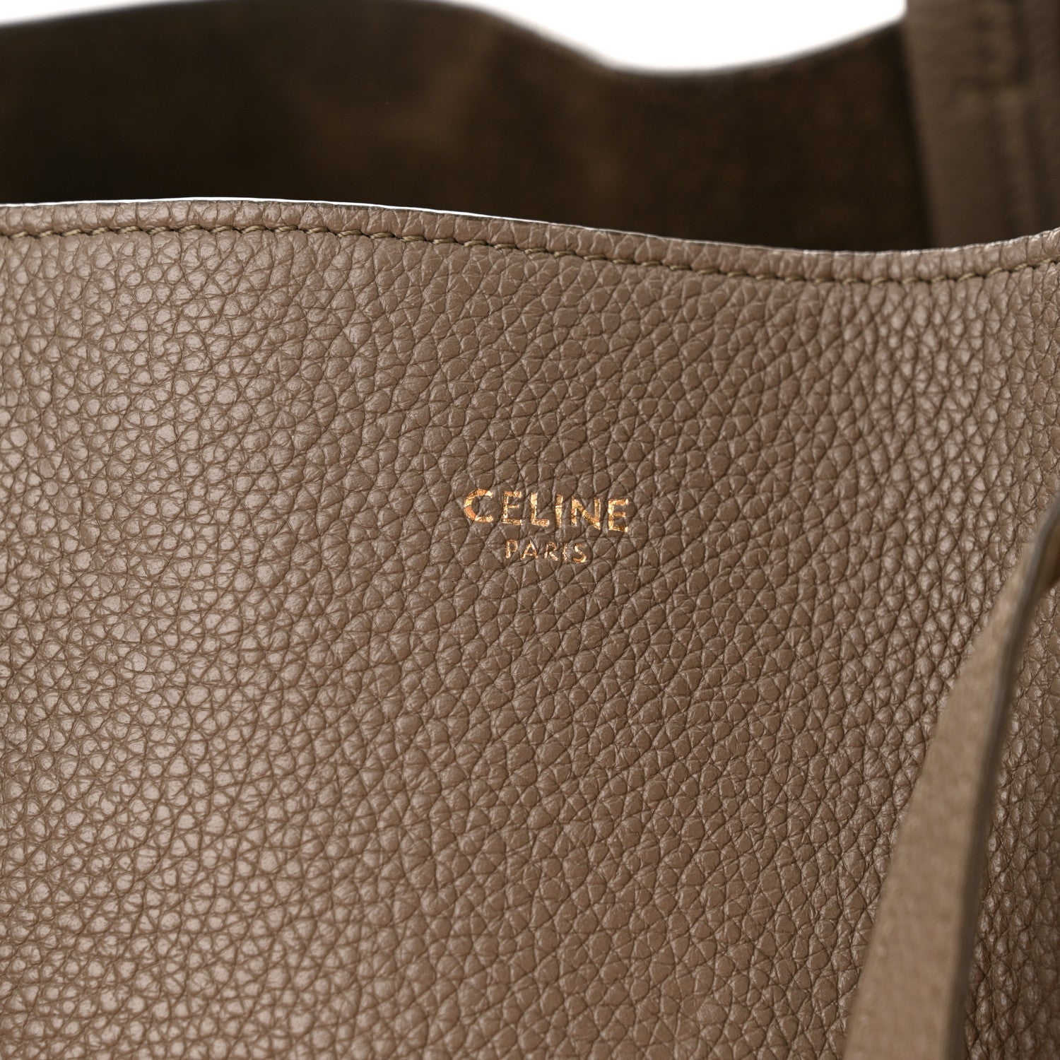 Celine Grained Calfskin Medium Horizontal Cabas Phantom Taupe 7 of 15