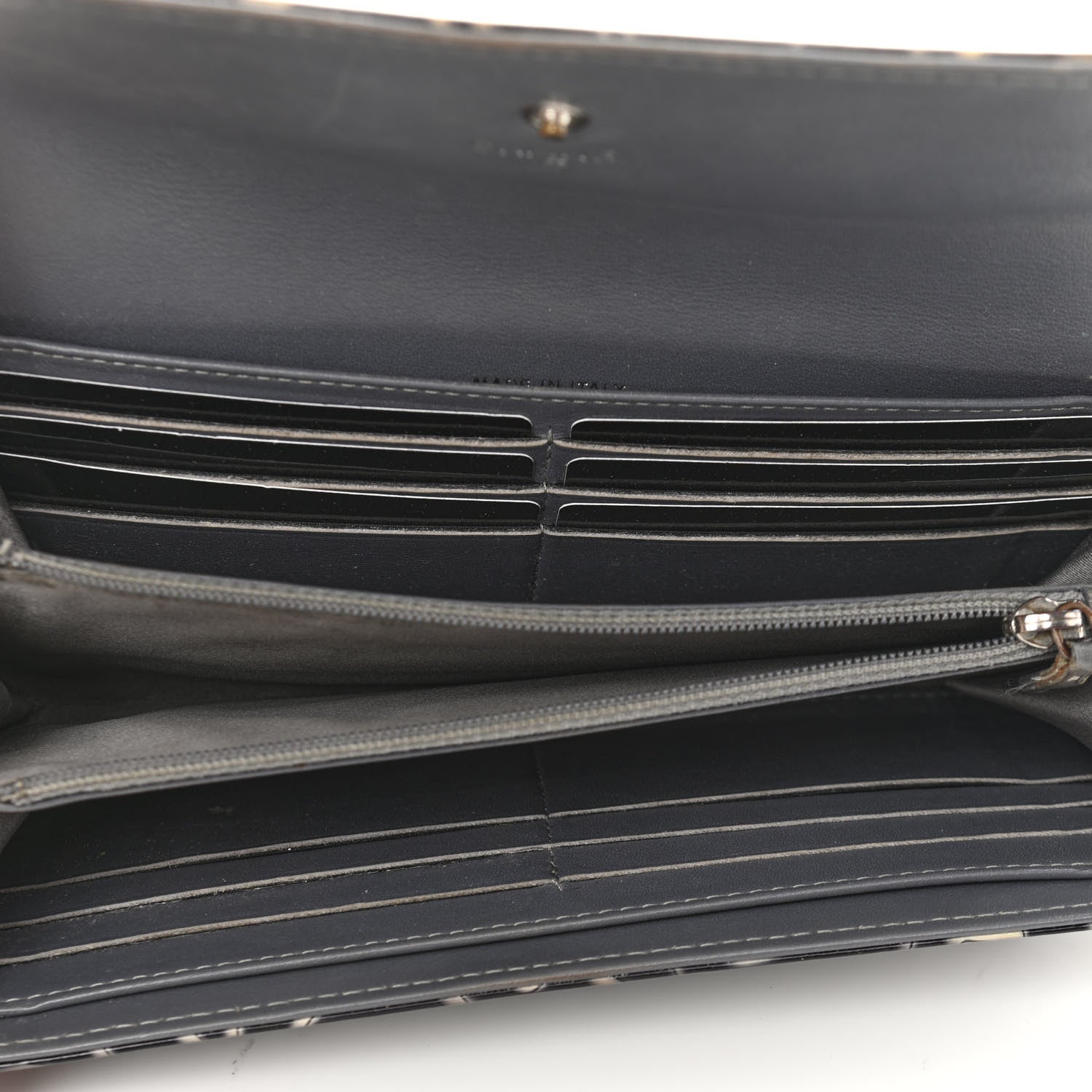 Chanel Patent Camellia Embossed Flap Wallet Dark Blue 5 of 13