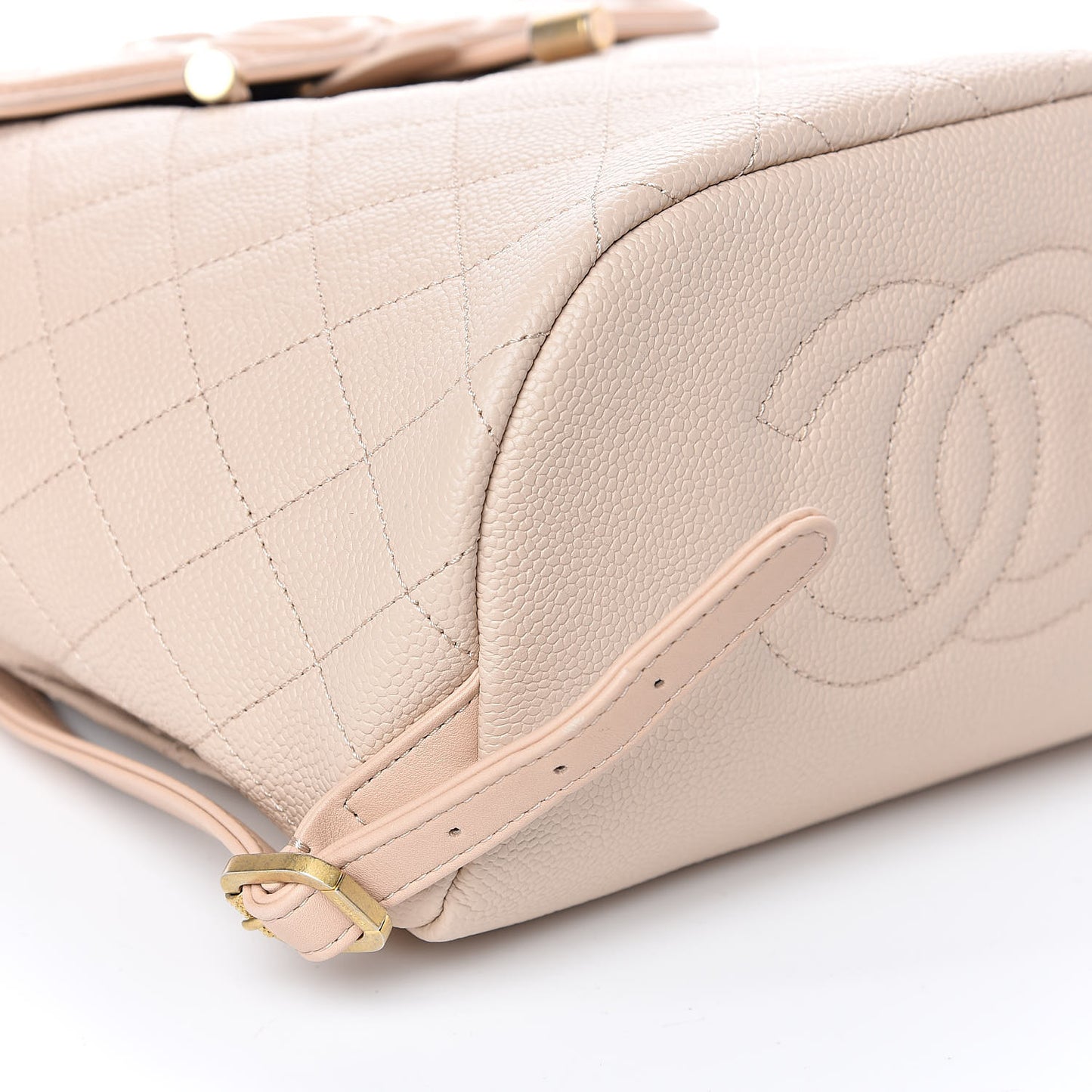 Caviar Quilted Filigree Backpack Beige