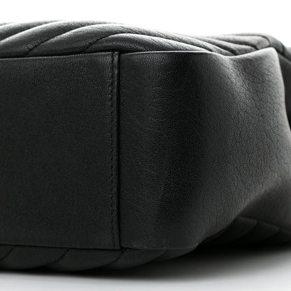 Saint Laurent Sheepskin Matelasse Chevron Monogram Large College Satchel Black 11 of 13