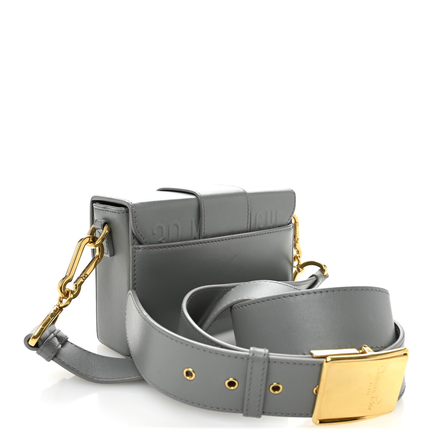 Christian Dior Box Calfskin 30 Montaigne Box Bag Gray 3 of 11