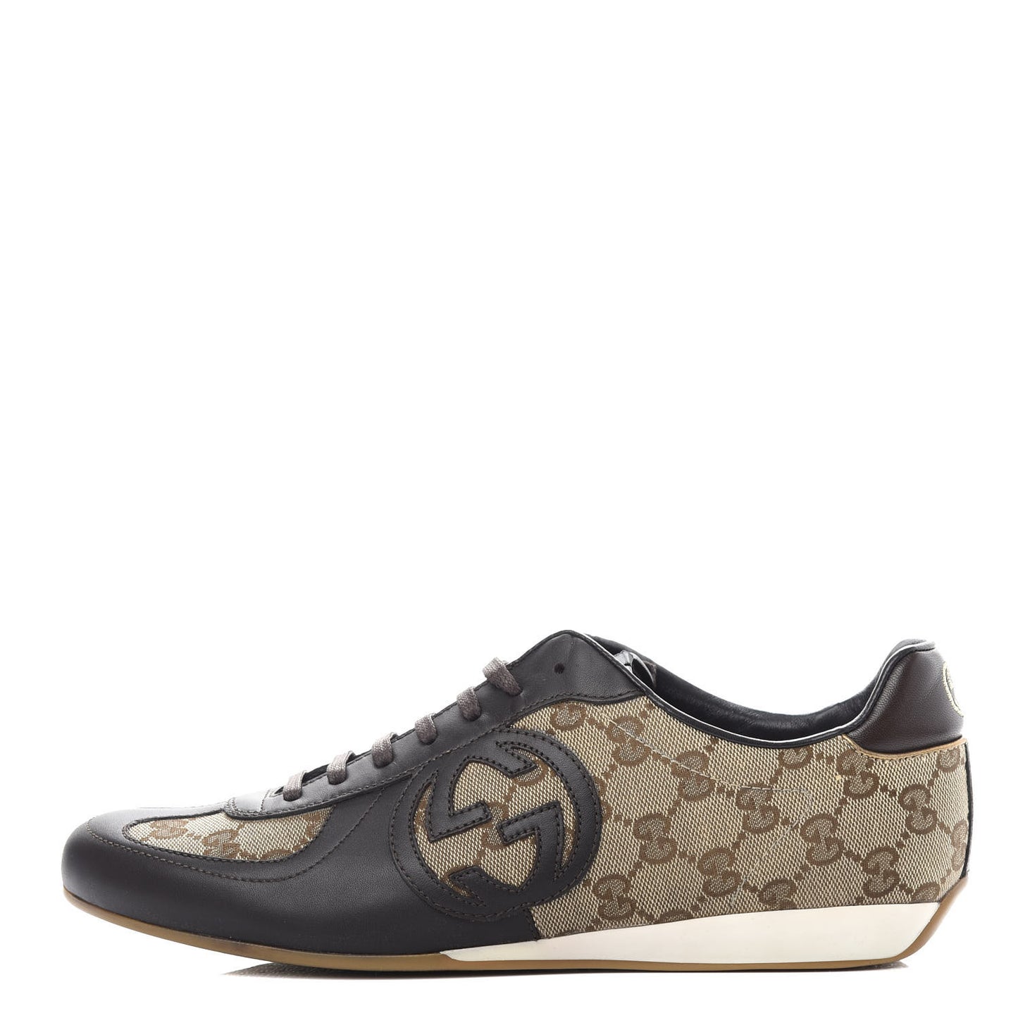 Monogram Nappa Interlocking G Sneakers 39.5 Beige Ebony Cocoa