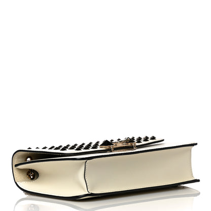 Valentino Garavani Vitello Small Rockstud All Over Demilune Shoulder Bag Light Ivory 5 of 11