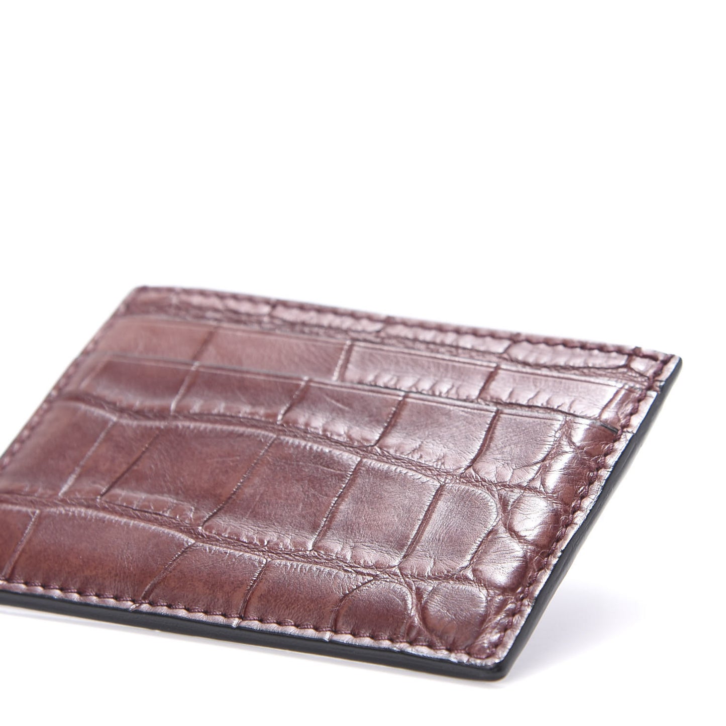 Crocodile Card Holder Chardonnay