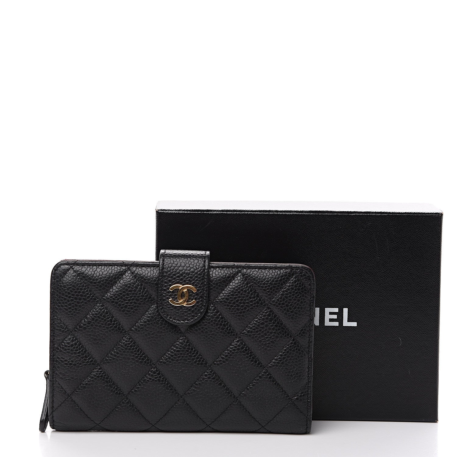 Chanel Caviar Quilted Zipped Pocket Wallet Black 13 of 13