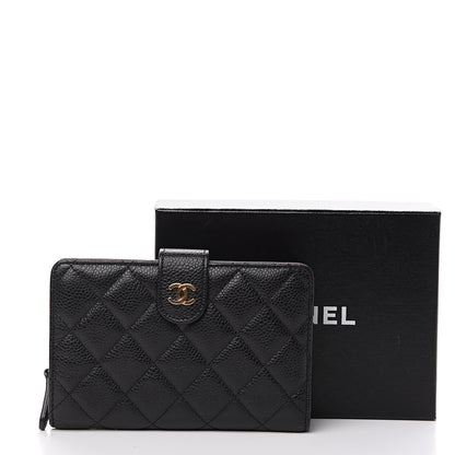 Chanel Caviar Quilted Zipped Pocket Wallet Black 13 of 13