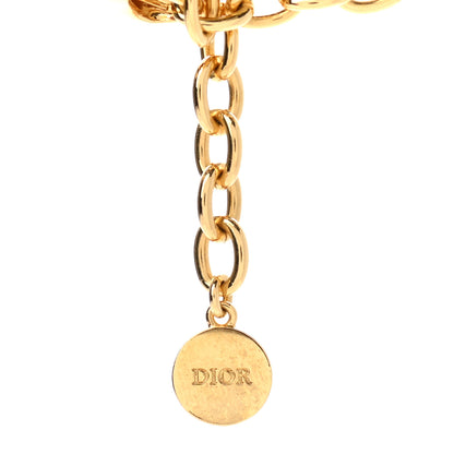Christian Dior Metal Danseuse Etoile Chain Choker Necklace Gold 4 of 4