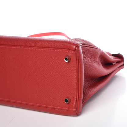 Hermes Togo Kelly Retourne 35 Rouge Casaque 35 of 37
