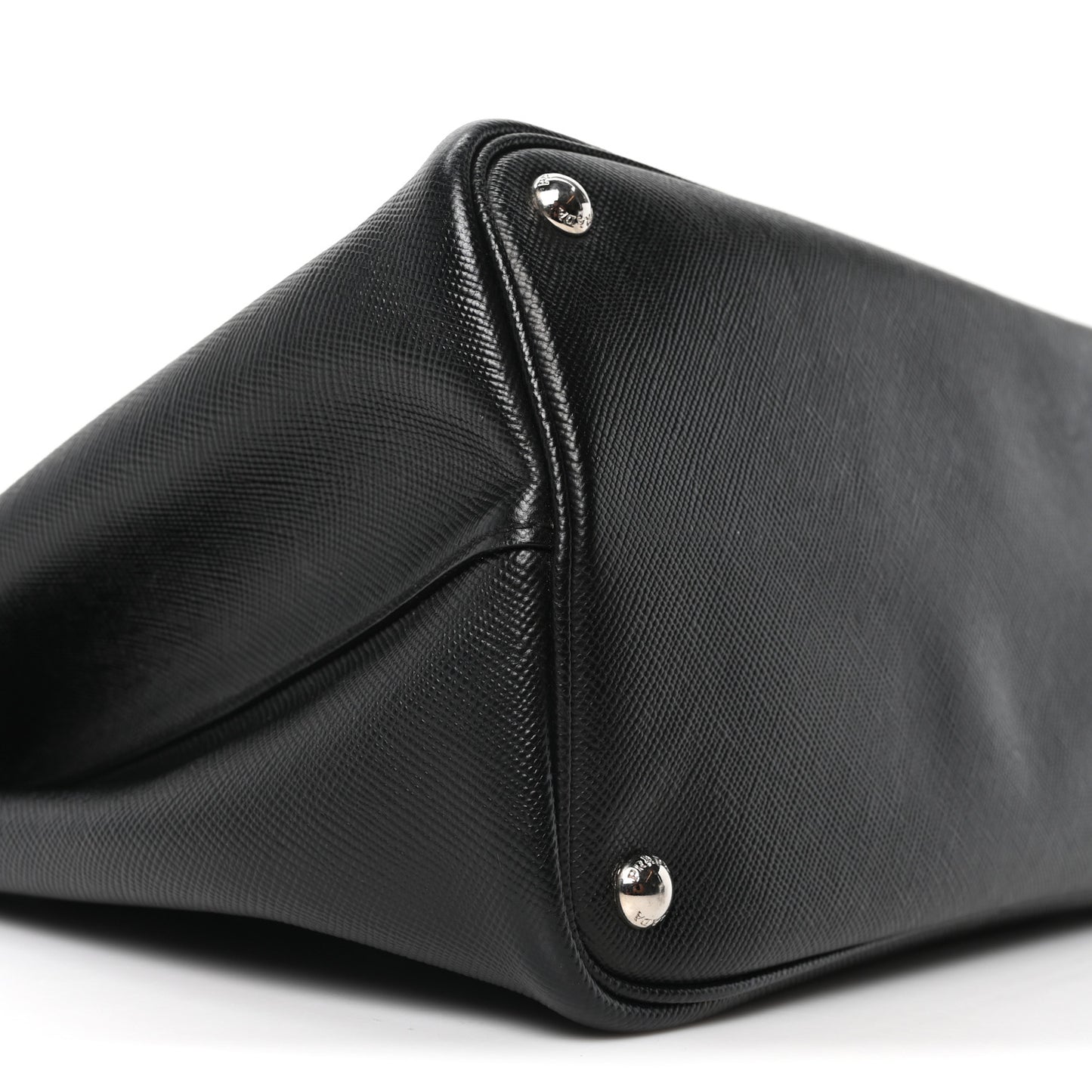 Saffiano Cuir Medium Double Handle Tote Black