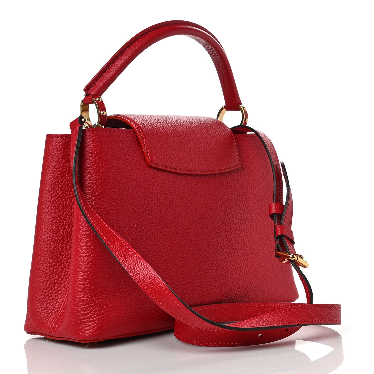 Louis Vuitton Taurillon Capucines PM Scarlet 2 of 5
