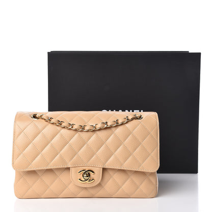 Chanel Caviar Quilted Medium Double Flap Light Beige 11 of 11
