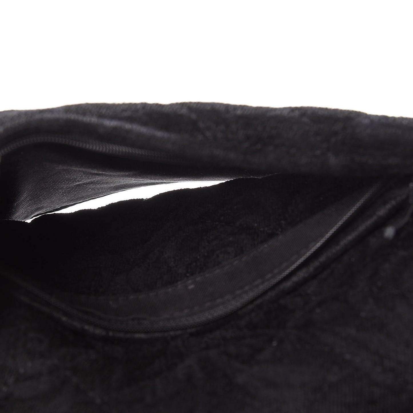 Velvet Camellia Stamped XXL Travel Flap Bag Black