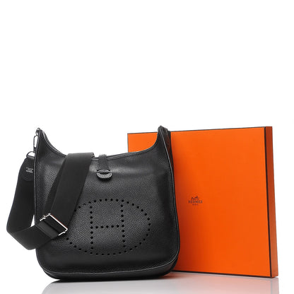 Hermes Taurillon Clemence Evelyne III PM Black 8 of 8