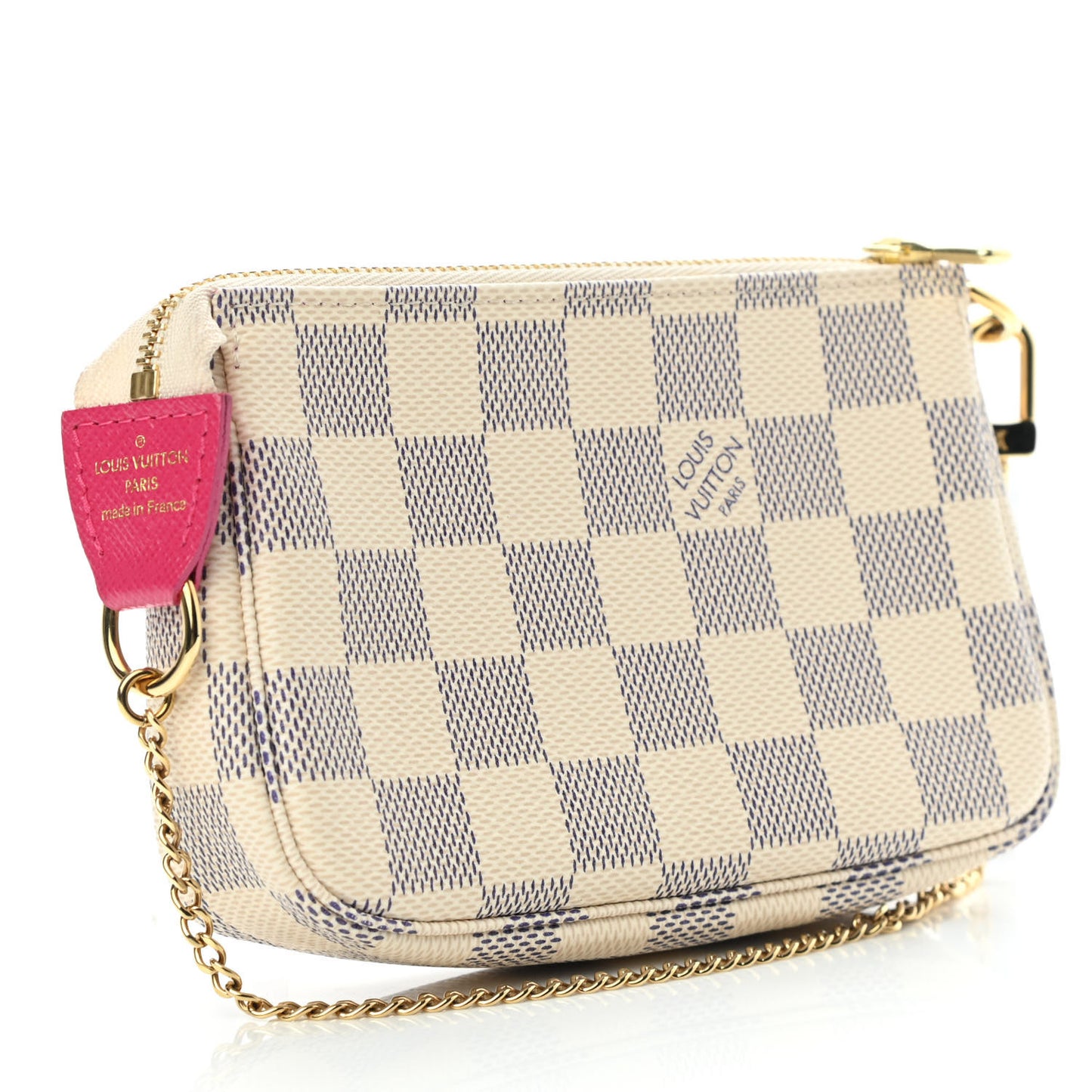 Damier Azur 2021 Christmas Animation Hollywood Mini Pochette Accessories Fuchsia