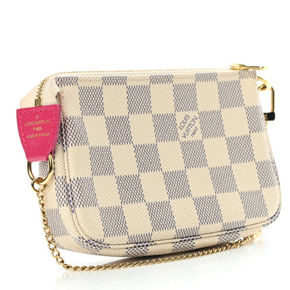 Louis Vuitton Damier Azur 2021 Christmas Animation Hollywood Mini Pochette Accessories Fuchsia 3 of 7