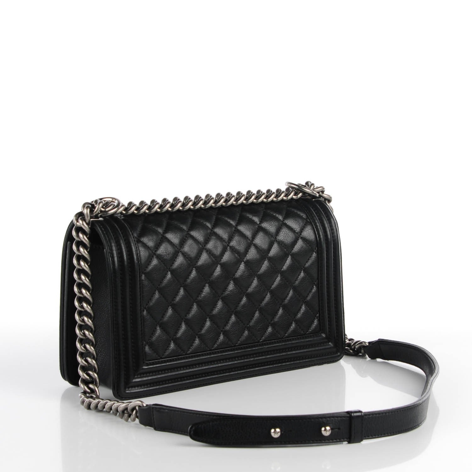 Chanel Calfskin Quilted Medium Boy Flap Black 3 of 8