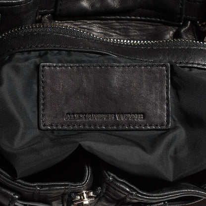 Alexander Wang Lambskin Marti Backpack Washed Black Rhodium Hardware 6 of 9