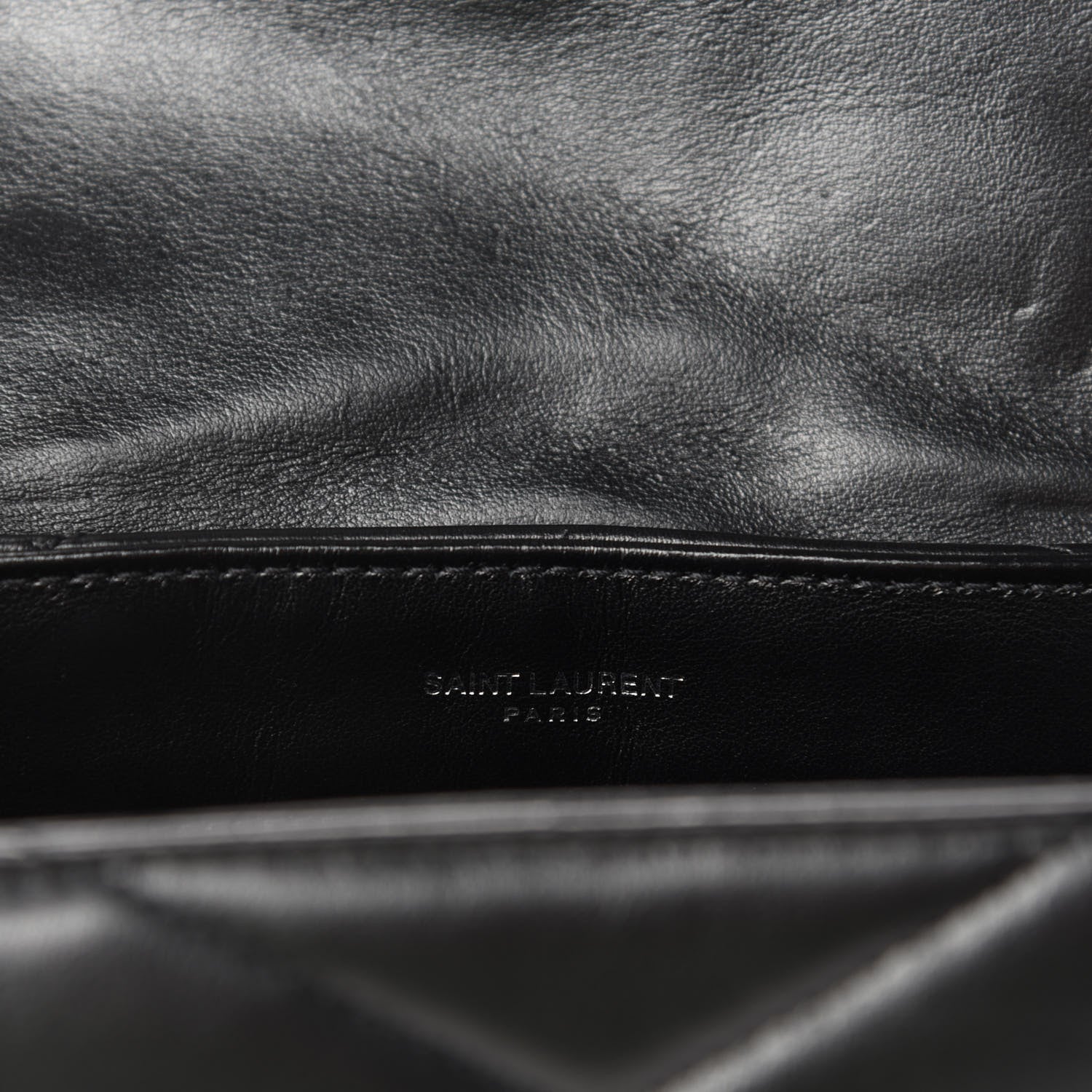 Saint Laurent Calfskin Y Quilted Monogram Toy Loulou Crossbody Bag Black 9 of 12