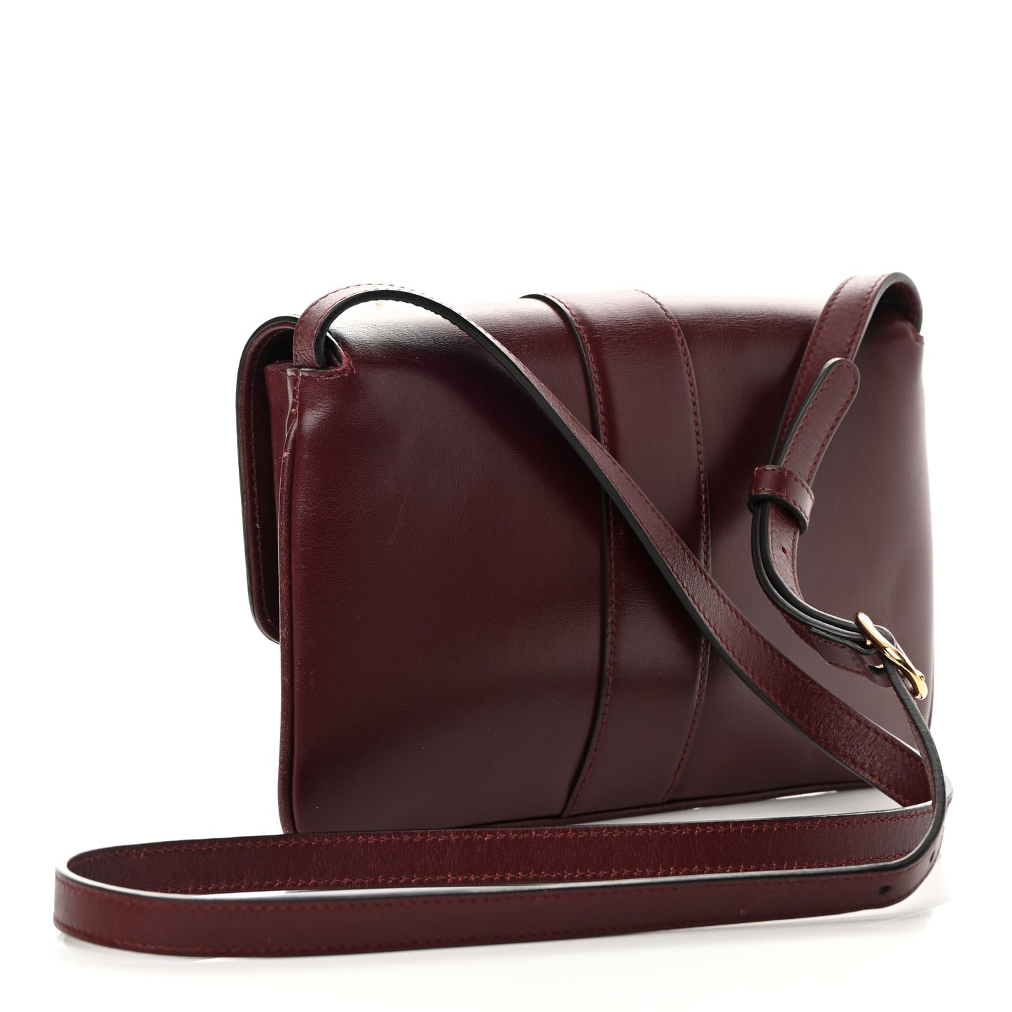 Vitello Palmellato Lux Small Arli Flap Shoulder Bag Vintage Bordeaux