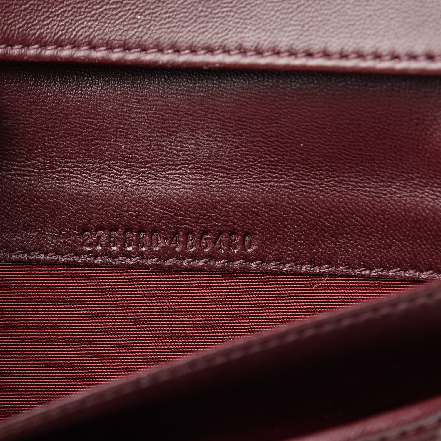Alexander McQueen Silky Calfskin Crocodile Embossed Skull Continental Wallet Bordeaux 8 of 10