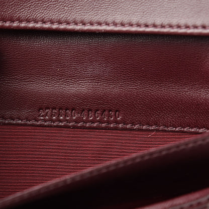 Alexander McQueen Silky Calfskin Crocodile Embossed Skull Continental Wallet Bordeaux 8 of 10