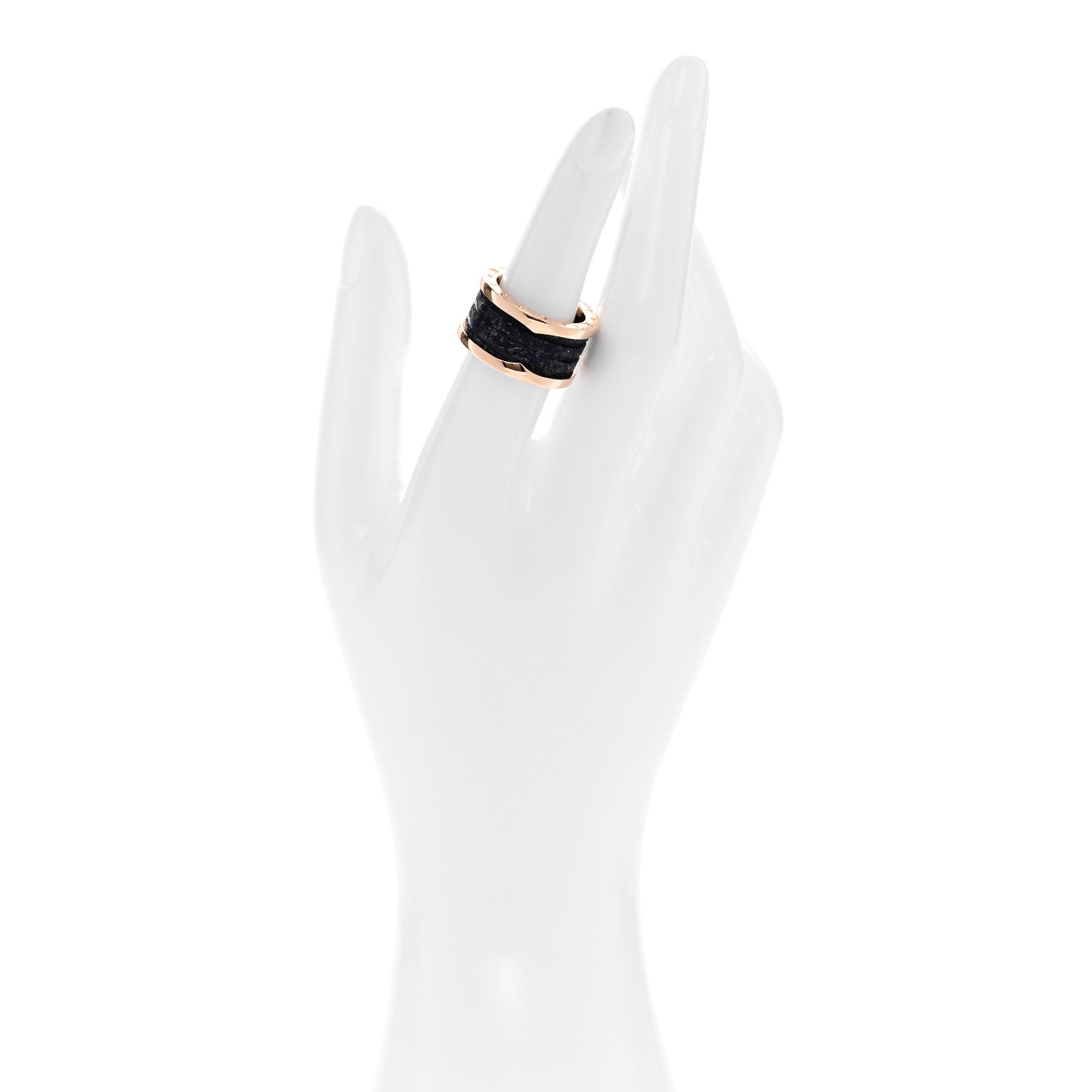 Bulgari 18K Rose Gold Lapis Lazuli B.Zero1 Four-Band Ring 53 6.25 2 of 5
