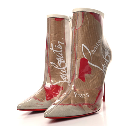 Christian Louboutin PVC Loubi So Kate Booty 100 Ankle Boots 38 Kraft 3 of 8
