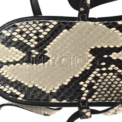 Jimmy Choo Snake Embossed Pine Platform Sandals 38 Roccia 8 of 9