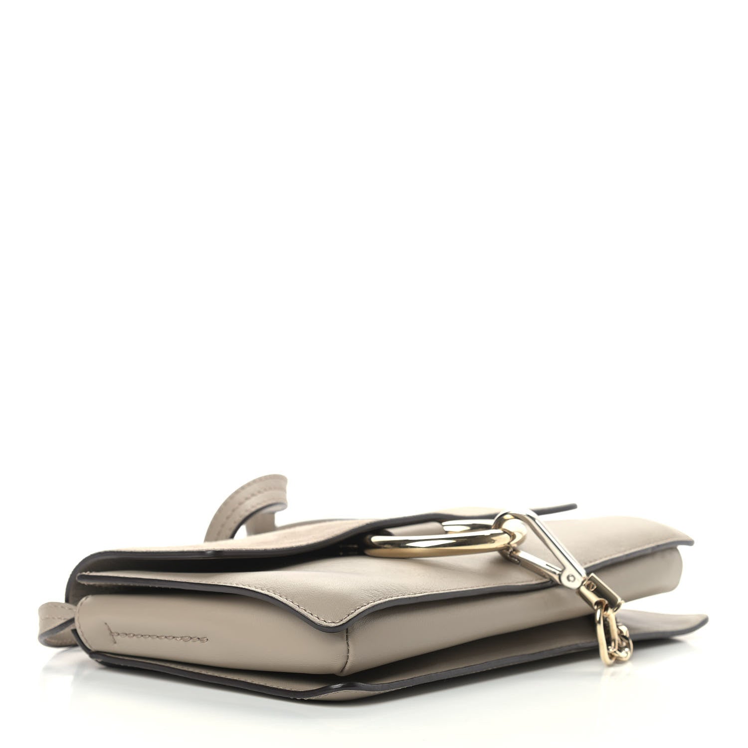 Chloe Suede Calfskin Small Faye Shoulder Bag Motty Grey 3 of 11