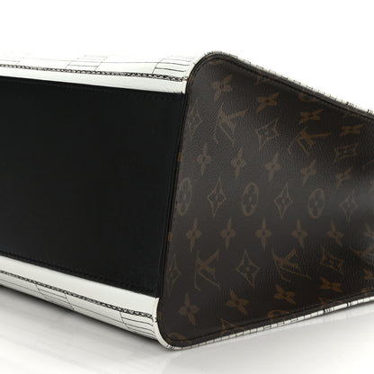 Louis Vuitton X FORNASETTI Calfskin Architettura Onthego MM Black White 8 of 8