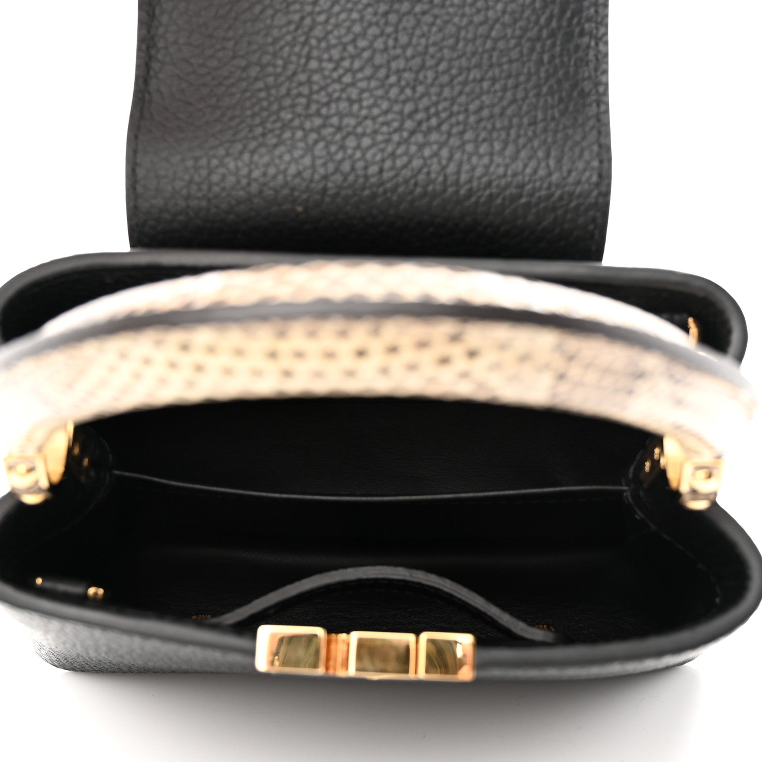 Louis Vuitton Taurillon Ayers Mini Capucines Black 5 of 10