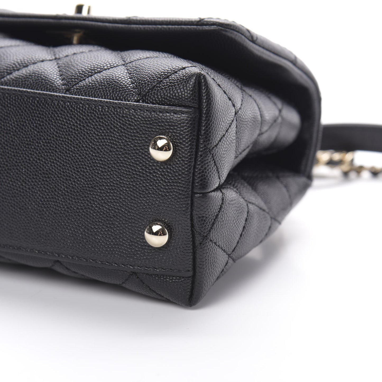 Caviar Quilted Extra Mini Coco Handle Flap Black