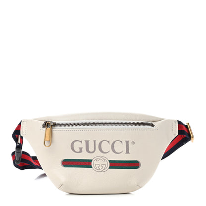 Gucci Grained Calfskin Small Logo Belt Bag White 1 of 9