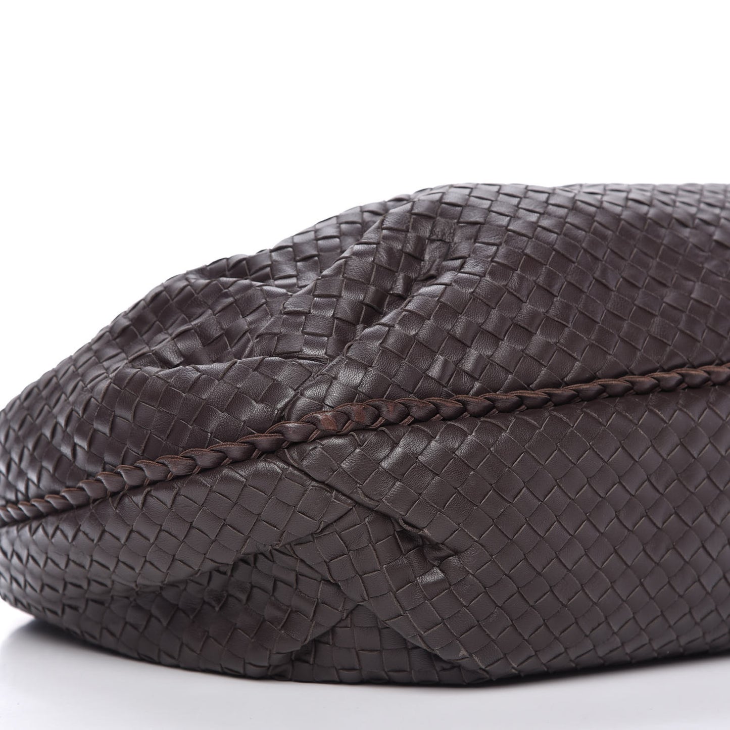 Nappa Intrecciato Large Belly Veneta Hobo Ebano