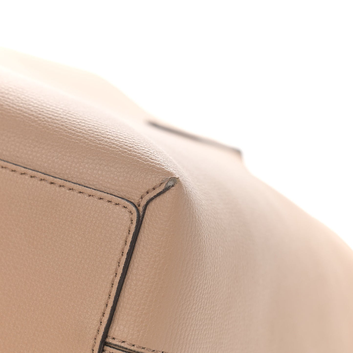 Grainy Calfskin Haymarket Check Medium Reversible Tote Camel