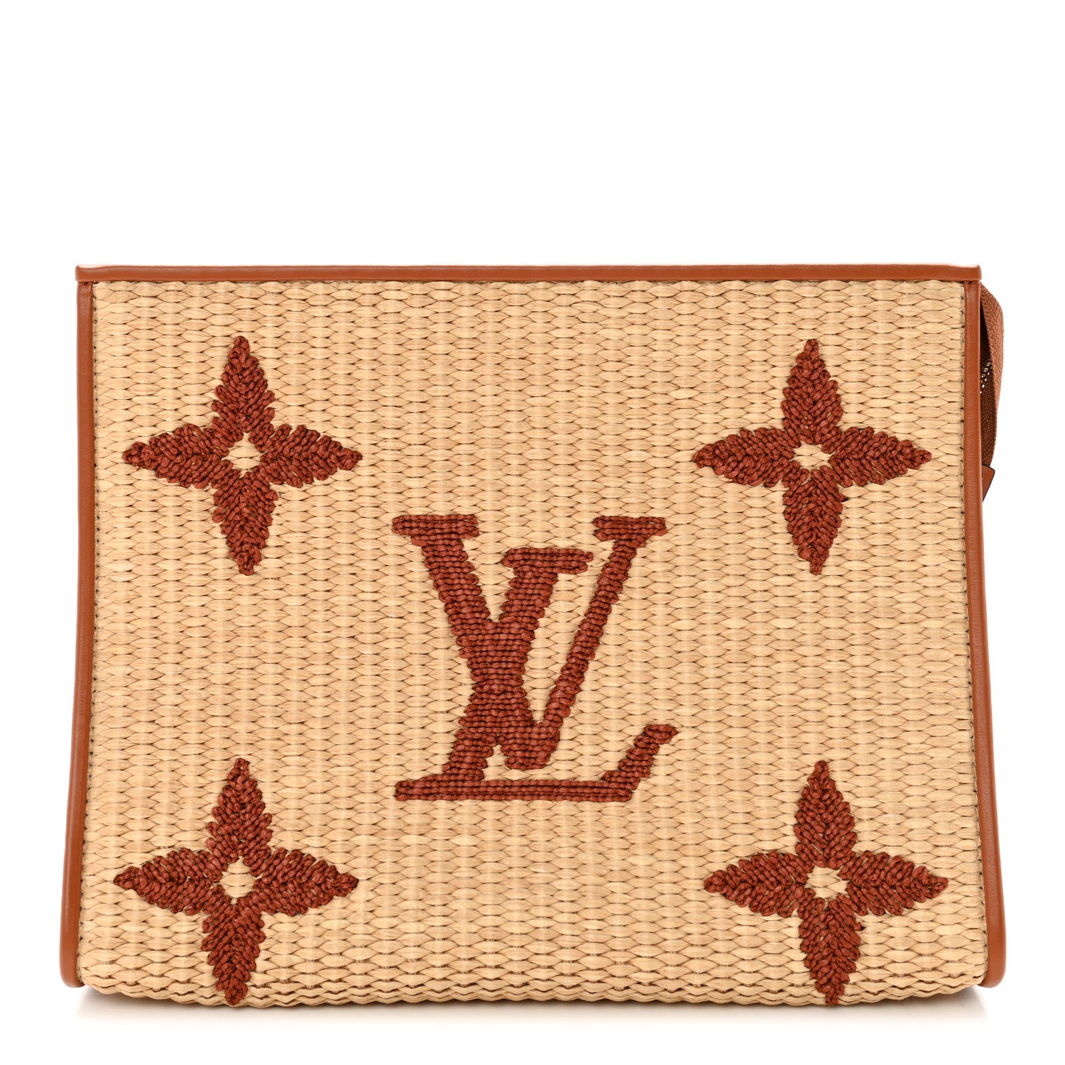 Louis Vuitton Raffia Monogram Giant Toiletry Pouch 26 Tan 1 of 8