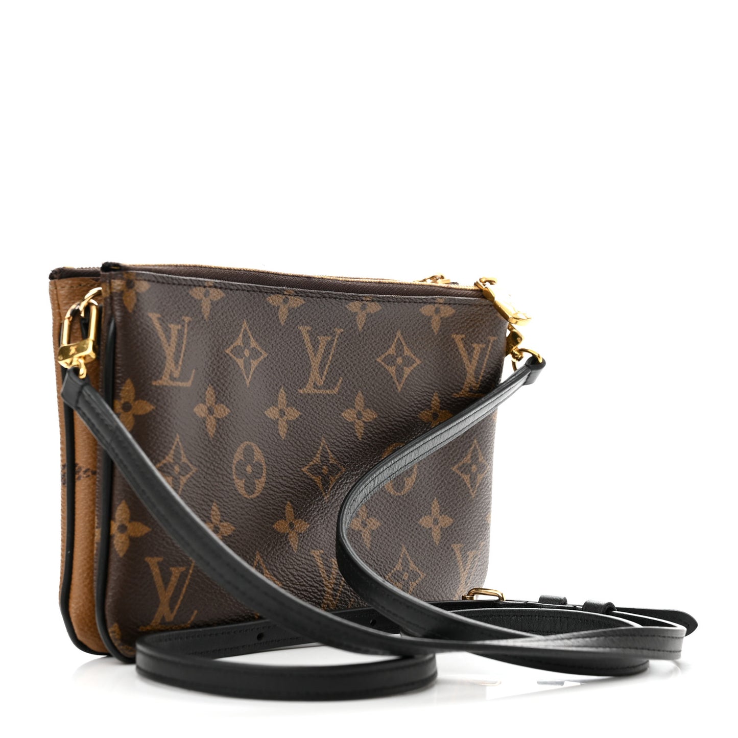 Reverse Monogram Giant Double Zip Pochette