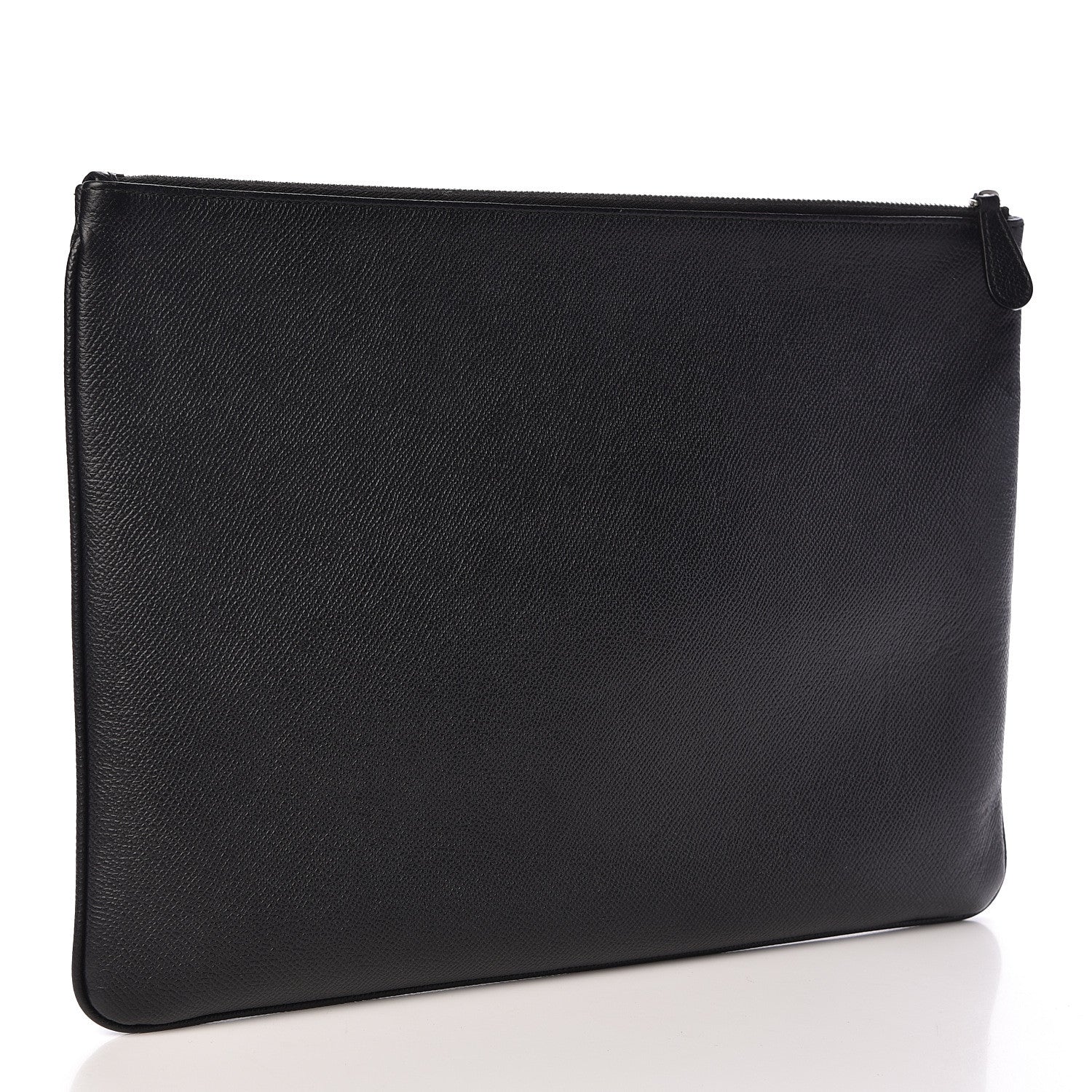 Balenciaga Calfskin Ville Logo Zip Pouch Black 3 of 8