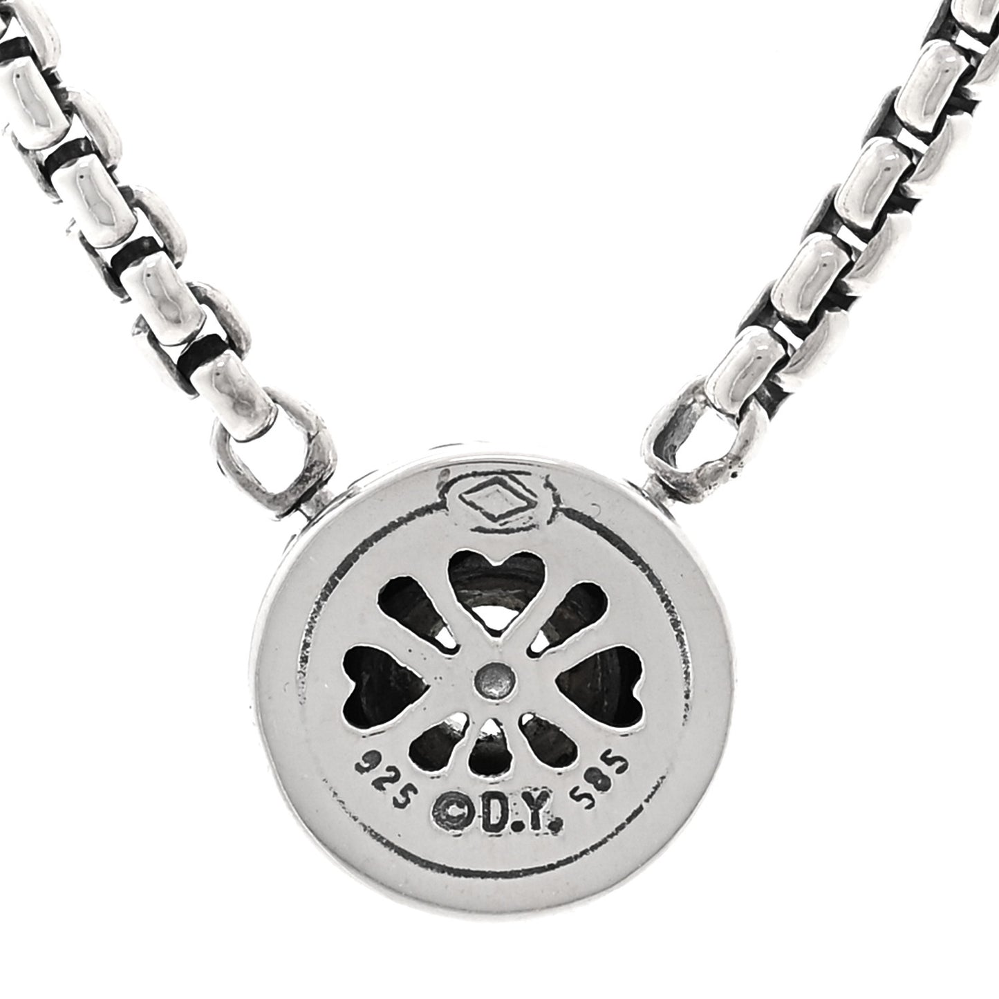 Sterling Silver 18K Yellow Gold Blue Topaz 12mm Cookie Pendant Necklace