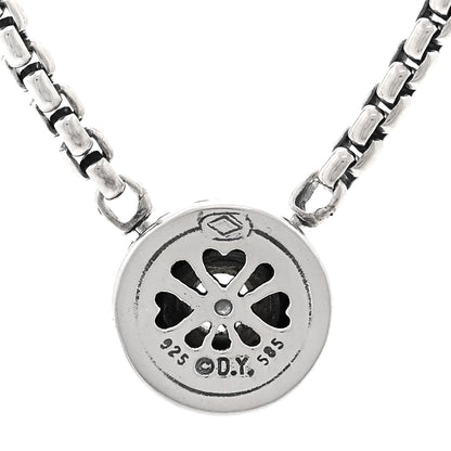 David Yurman Sterling Silver 18K Yellow Gold Blue Topaz 12mm Cookie Pendant Necklace 5 of 5