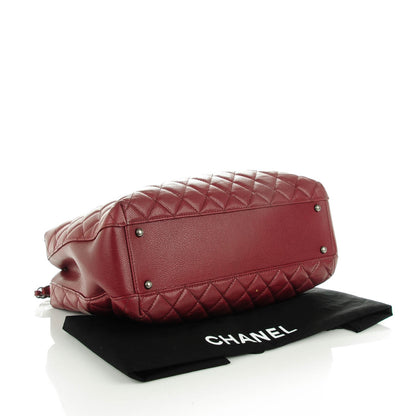 Chanel Caviar Quilted Large City Shopping Tote Dark Red 4 of 7