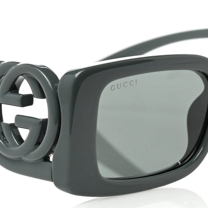 Gucci Acetate Rectangle Frame Sunglasses GG1325S Dark Grey 7 of 8