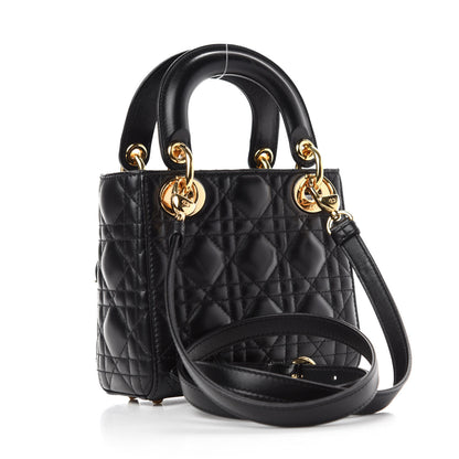 Christian Dior Lambskin Cannage Mini Lady Dior Black 3 of 21