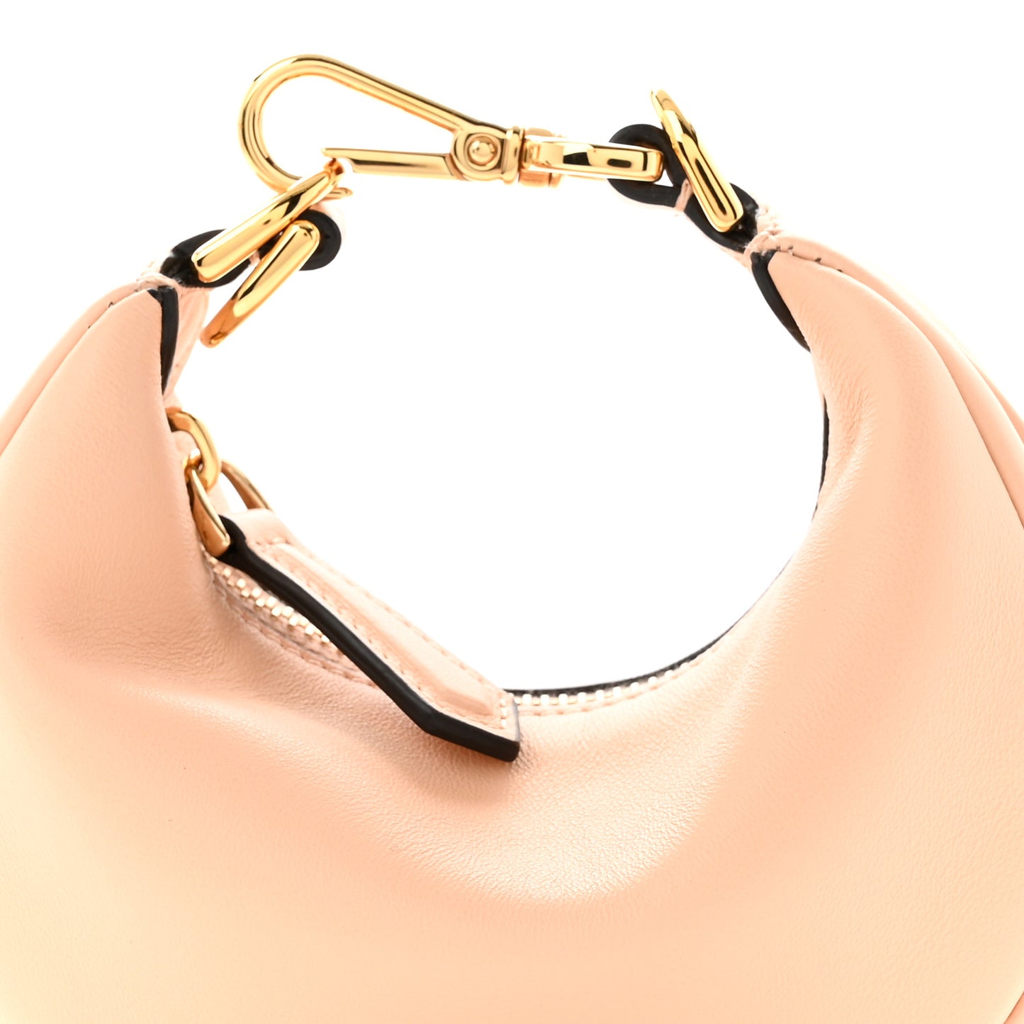 Vitello Grace Matte Nano Fendigraphy Hobo Charm Light Rose