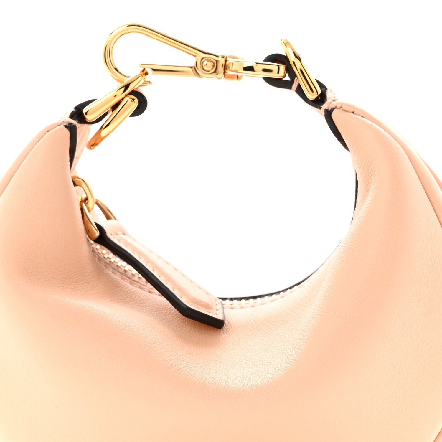 Fendi Vitello Grace Matte Nano Fendigraphy Hobo Charm Light Rose 8 of 10