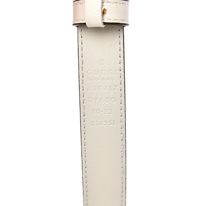 Gucci Plutone Calfskin Double G 20mm Belt 80 32 Mystic White 4 of 8