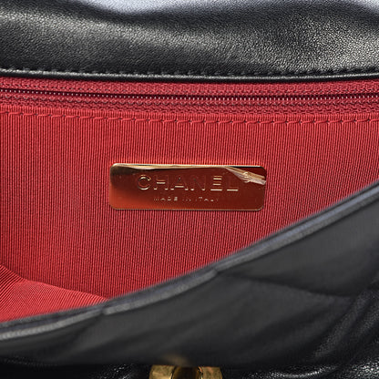 Chanel Lambskin Quilted Medium 19 Flap Black 6 of 11